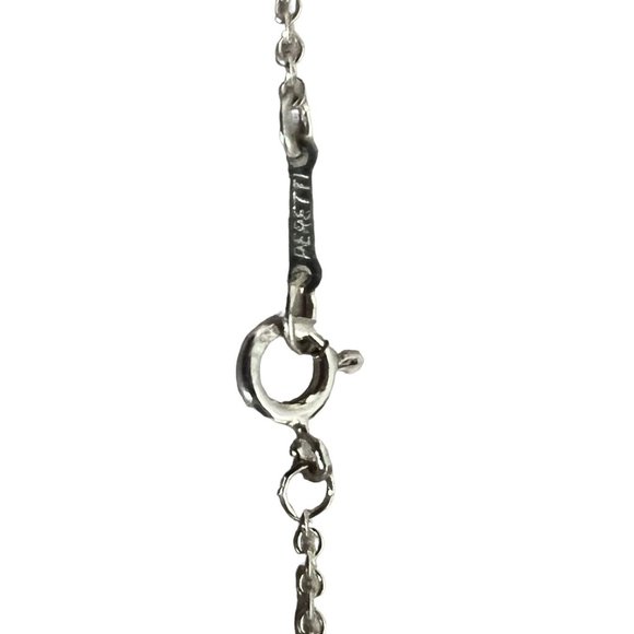 TIFFANY & CO Sterling Grande Bean Necklace 1158 - Picture 6 of 7